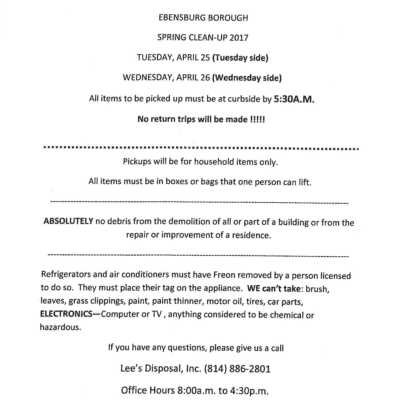 News Ebensburg Borough