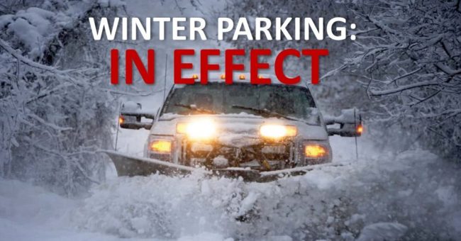 Winter Parking Enforcement is in Effect 1/24/22 11:30 AM
