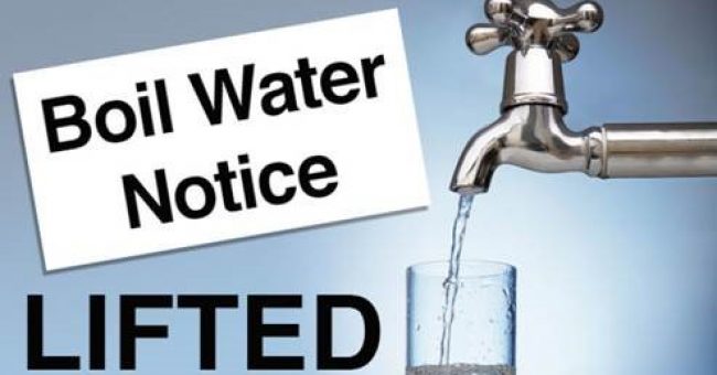 BOIL WATER NOTICE HAS BEEN LIFTED