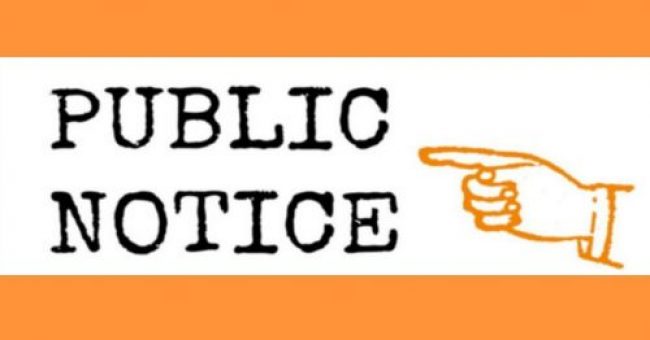 PUBLIC NOTICE OF SALE OF PERSONAL PROPERTY