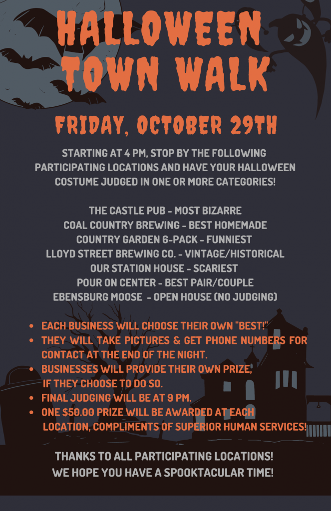 Halloween Town Walk & Costume Contest Ebensburg Borough