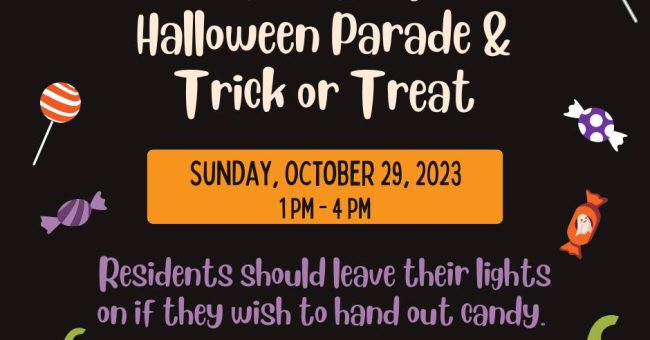 Halloween Parade & Trick-or-Treat – October 29th