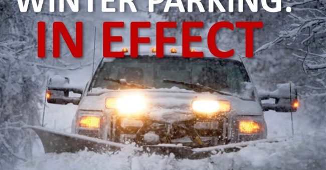 Winter Parking is in Effect Starting at 5 PM, February 5th